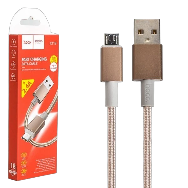 کابل شارژ و دیتا هوکو مدل X119 Machine مخصوص میکرو ۱ متری