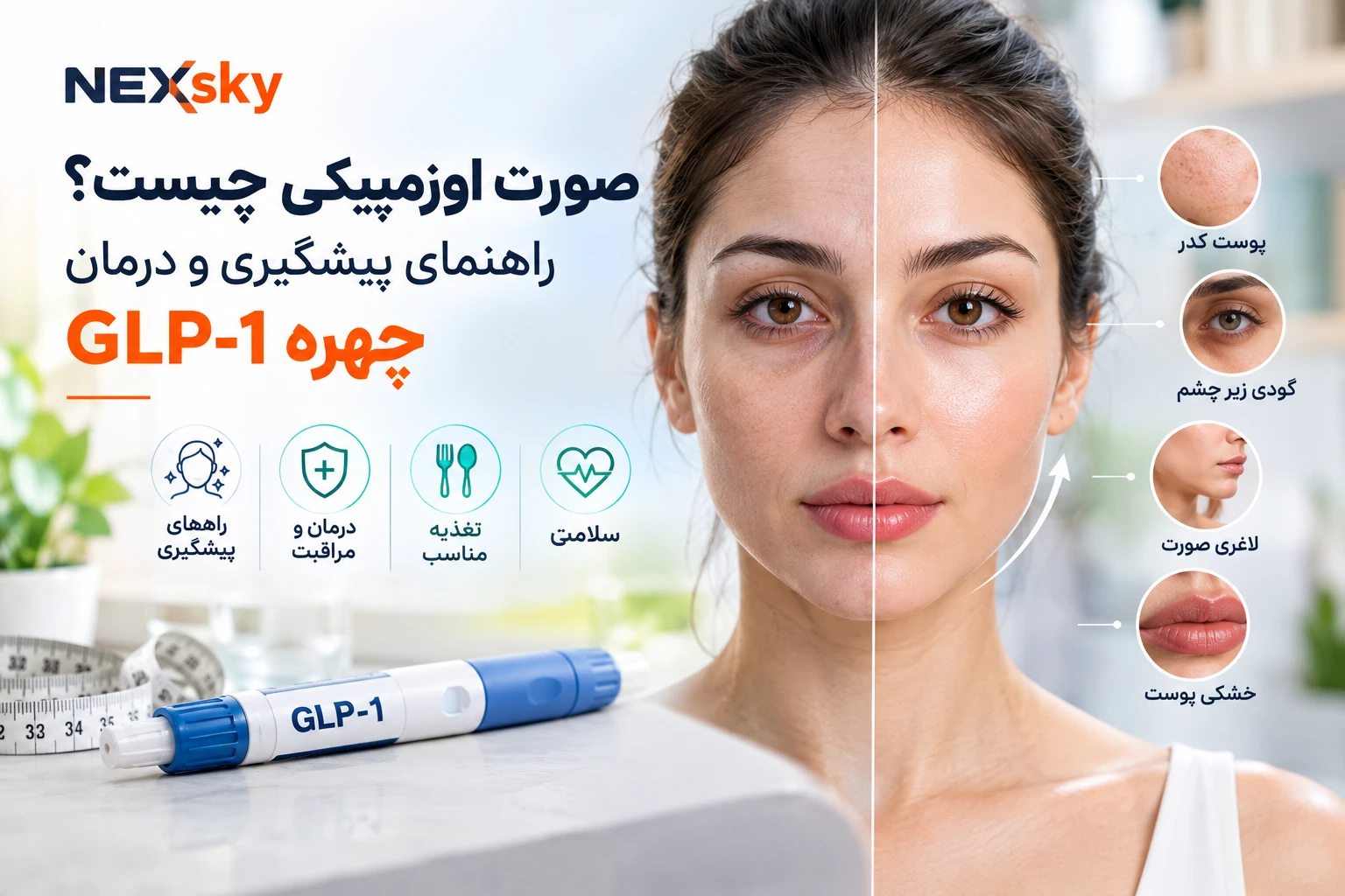 صورت اوزمپیکی چیست؟ راهنمای پیشگیری و درمان چهره GLP-1