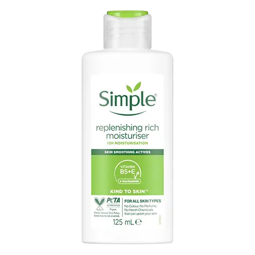کرم آبرسان سیمپل مدل Replenishing Rich Moisturiser حجم ۱۲۵ میلی‌لیتر مناسب انواع پوست