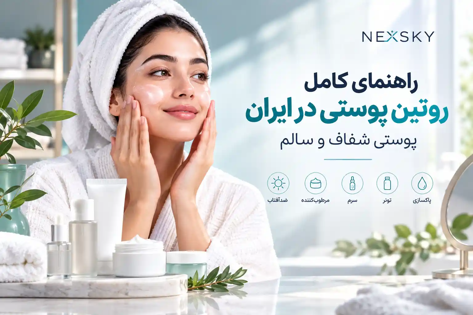 راهنمای کامل روتین پوستی در ایران | پوستی شفاف و سالم