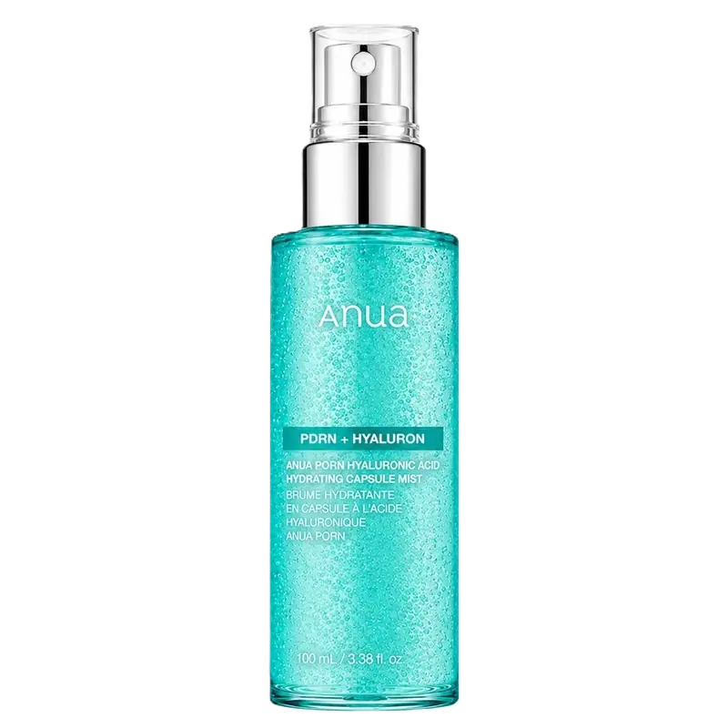 اسپری آبرسان صورت آنوا Anua PDRN Hyaluronic Acid Hydrating Capsule Mist حجم ۱۰۰ میلی‌لیتر مناسب انواع پوست