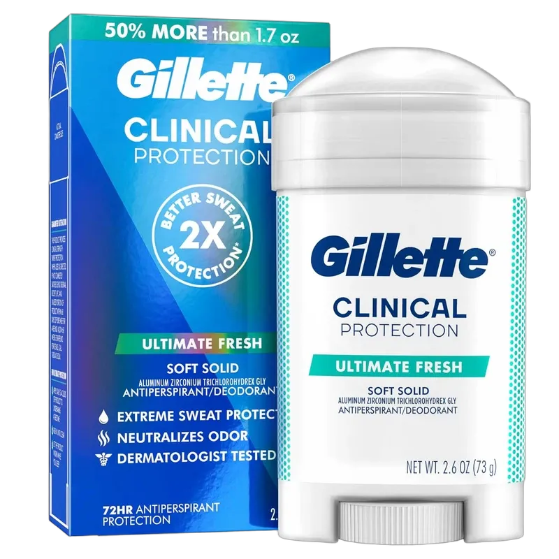 استیک یا مام دئودورانت مردانه ژیلت مدل CLINICAL ULTIMATE FRESH حجم ۴۸ گرم